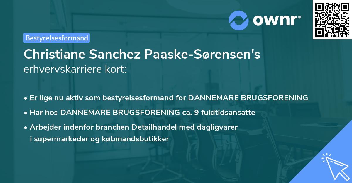 Christiane Sanchez Paaske-Sørensen's erhvervskarriere kort