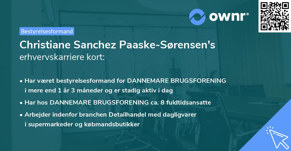 Christiane Sanchez Paaske-Sørensen's erhvervskarriere kort
