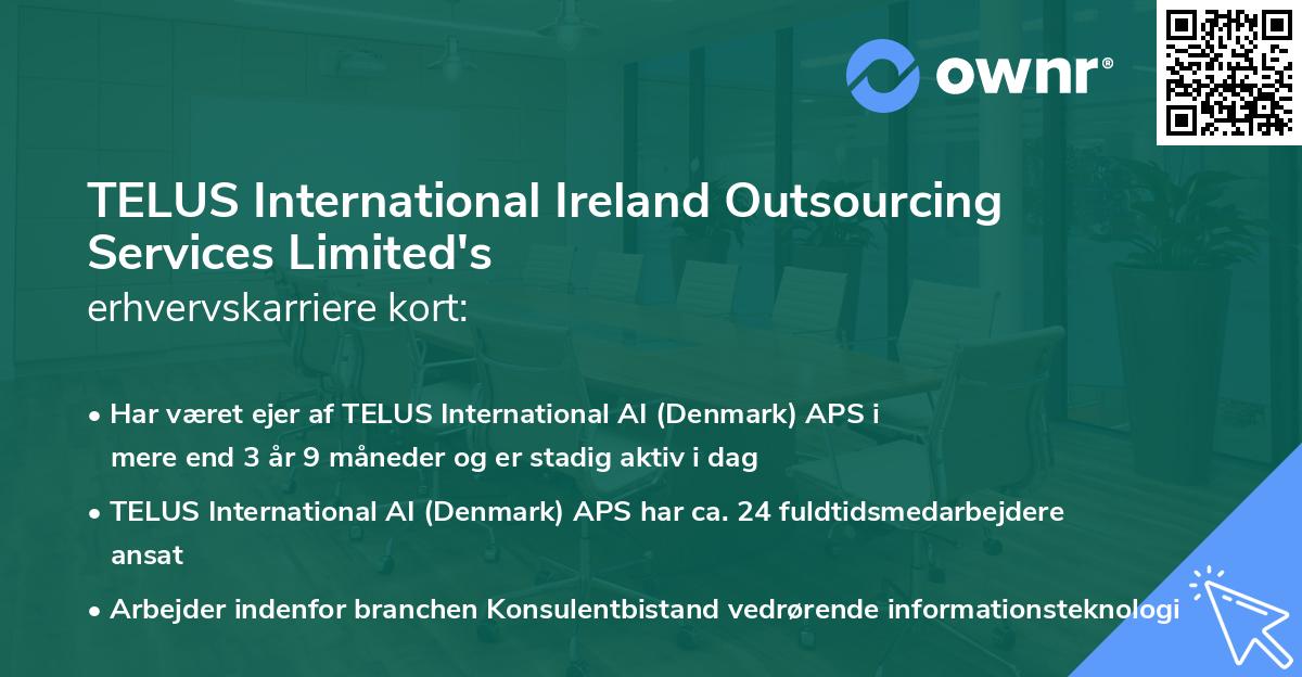 TELUS International Ireland Outsourcing Services Limited's erhvervskarriere kort