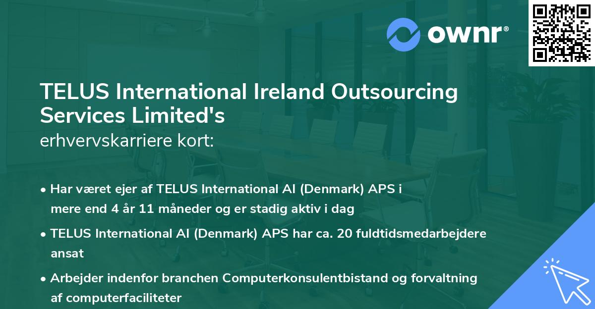 TELUS International Ireland Outsourcing Services Limited's erhvervskarriere kort