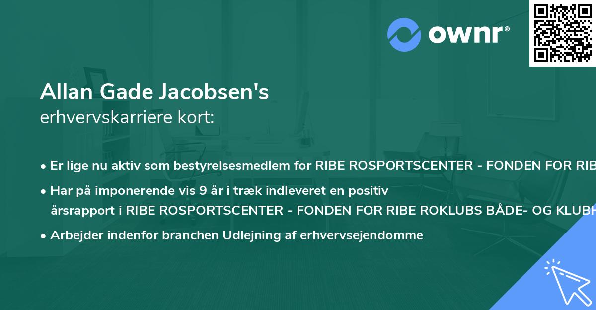 Allan Gade Jacobsen's erhvervskarriere kort