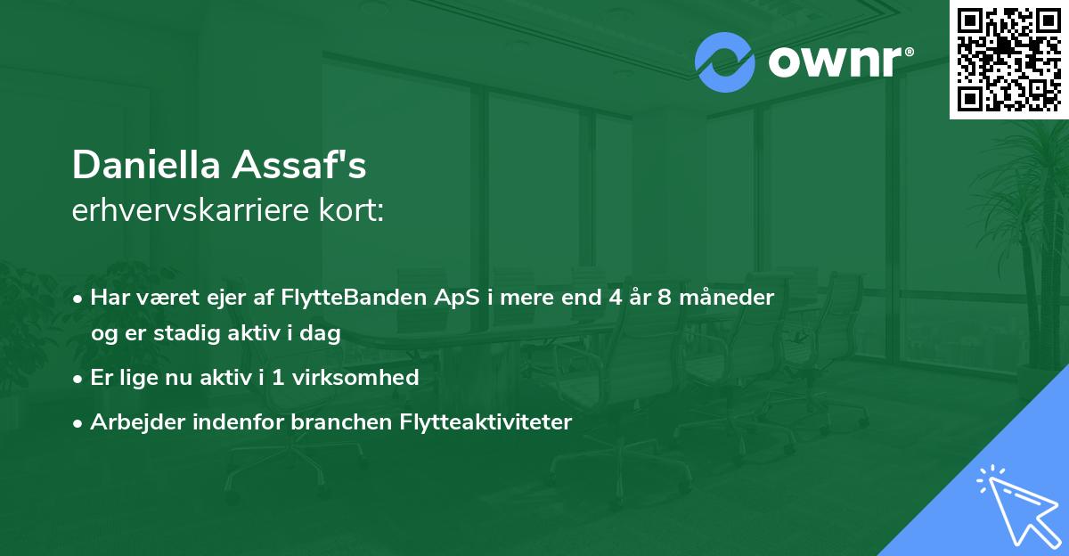 Daniella Assaf's erhvervskarriere kort