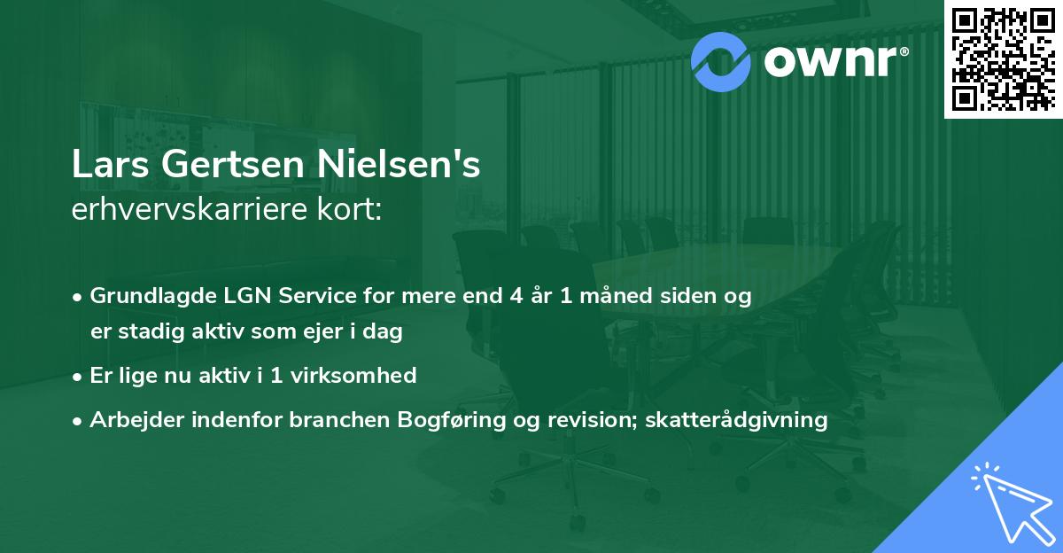 Lars Gertsen Nielsen's erhvervskarriere kort
