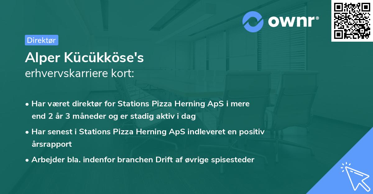 Alper Kücükköse's erhvervskarriere kort