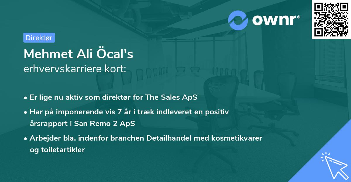 Mehmet Ali Öcal's erhvervskarriere kort