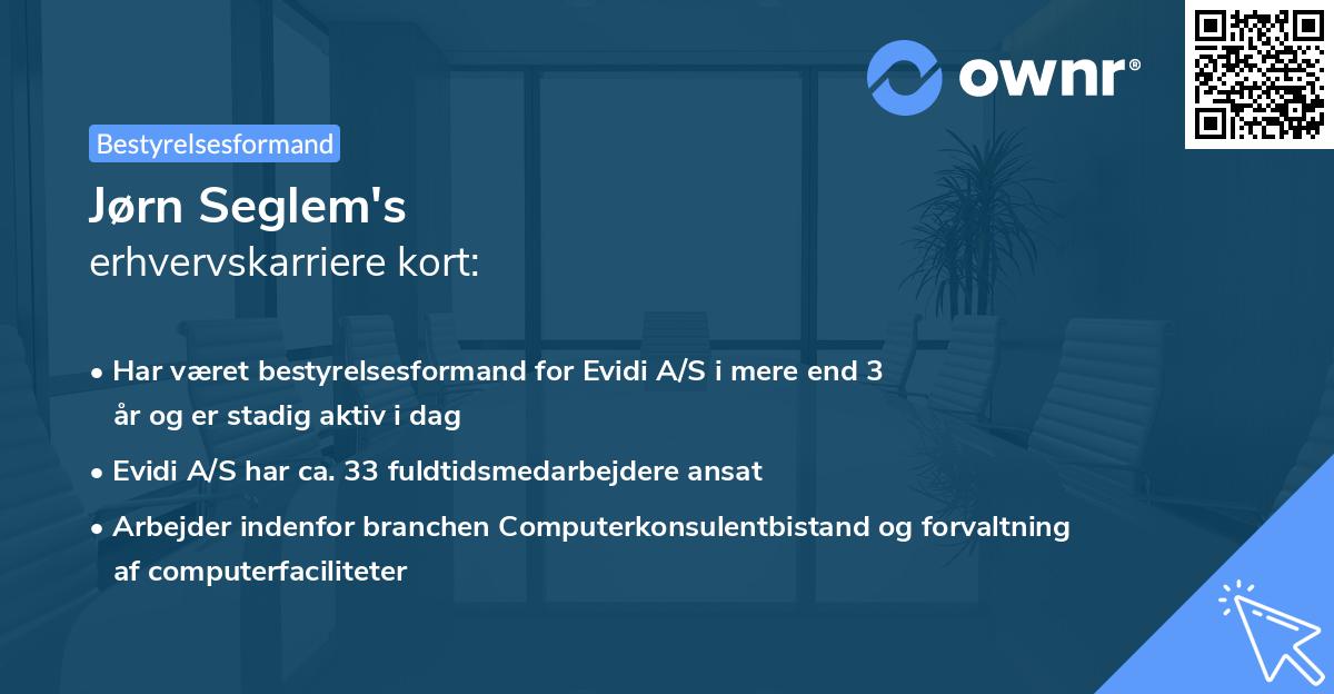 Jørn Seglem's erhvervskarriere kort