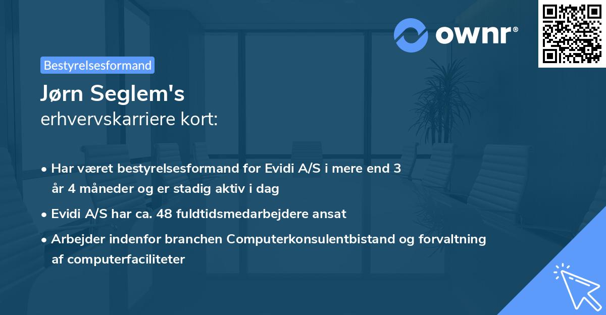 Jørn Seglem's erhvervskarriere kort