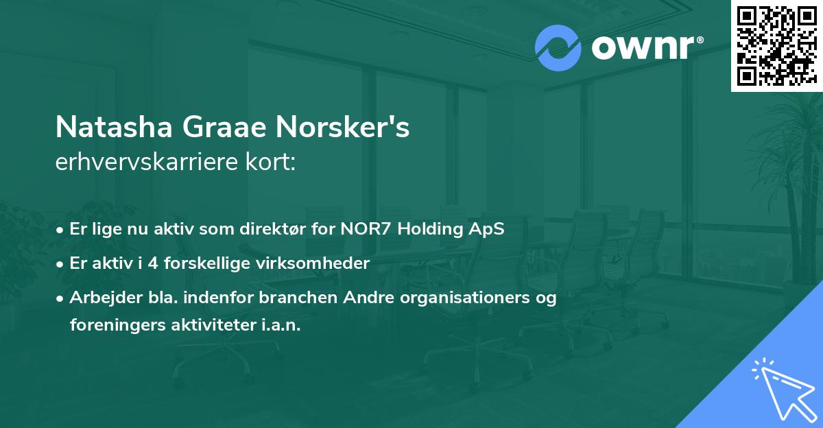 Natasha Graae Norsker's erhvervskarriere kort