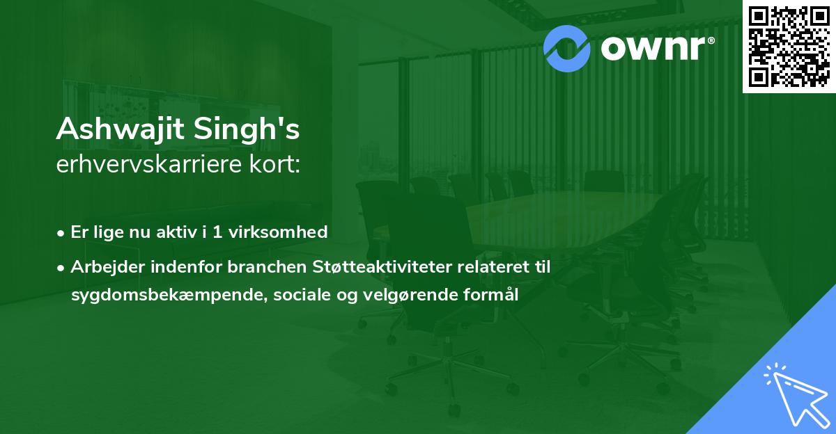 Ashwajit Singh's erhvervskarriere kort