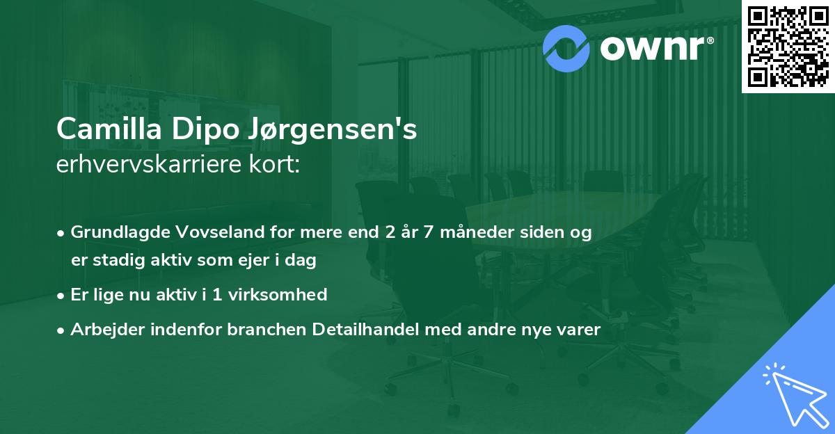 Camilla Dipo Jørgensen's erhvervskarriere kort