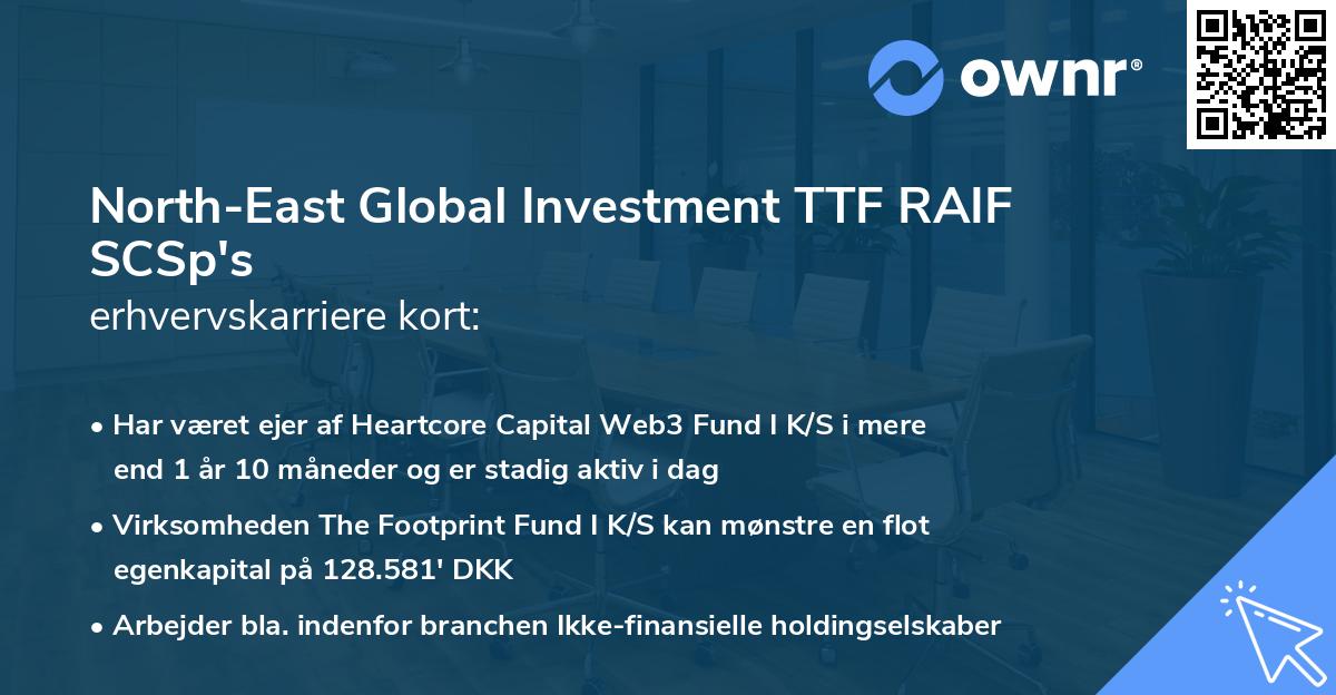 North-East Global Investment TTF RAIF SCSp's erhvervskarriere kort