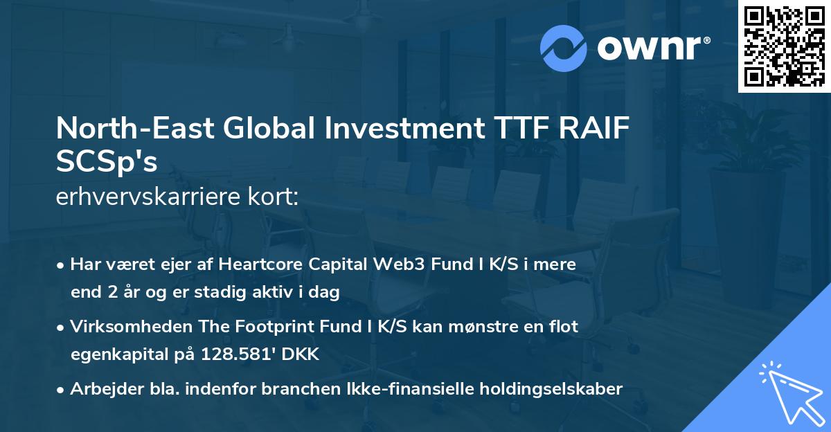 North-East Global Investment TTF RAIF SCSp's erhvervskarriere kort
