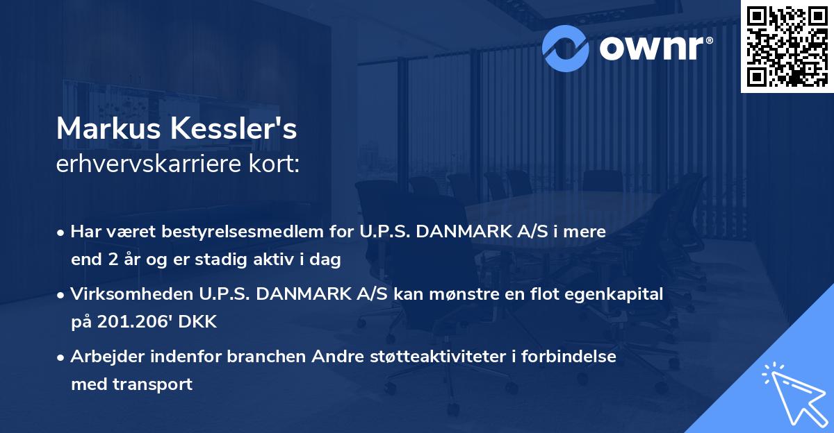 Markus Kessler's erhvervskarriere kort