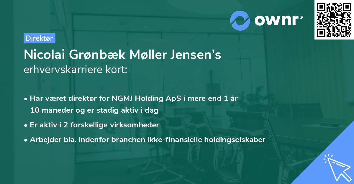 Nicolai Grønbæk Møller Jensen's erhvervskarriere kort