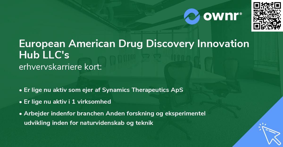 European American Drug Discovery Innovation Hub LLC's erhvervskarriere kort