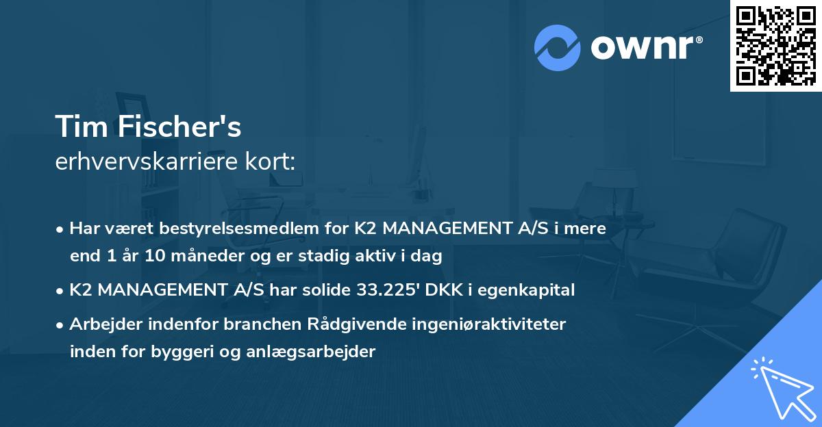 Tim Fischer's erhvervskarriere kort