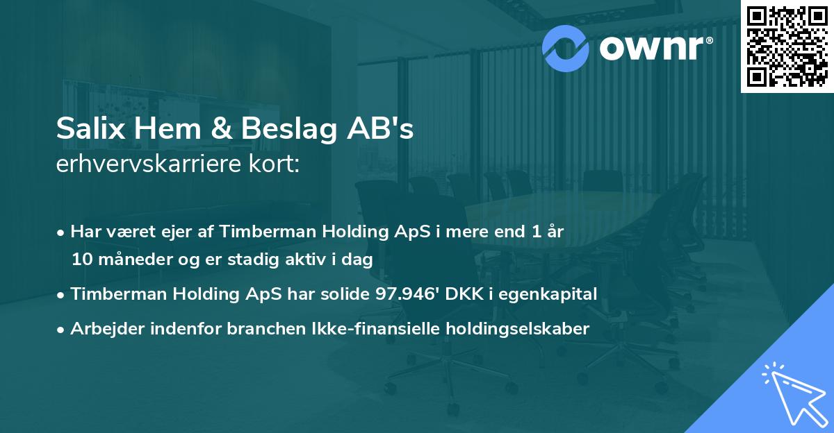 Salix Hem & Beslag AB's erhvervskarriere kort