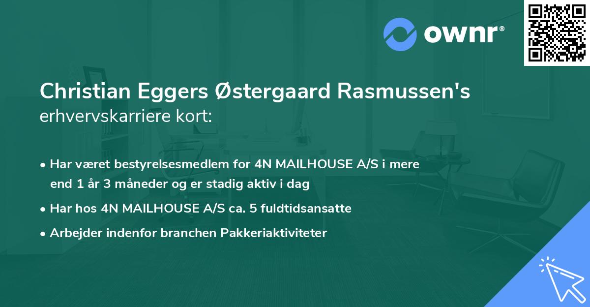 Christian Eggers Østergaard Rasmussen's erhvervskarriere kort