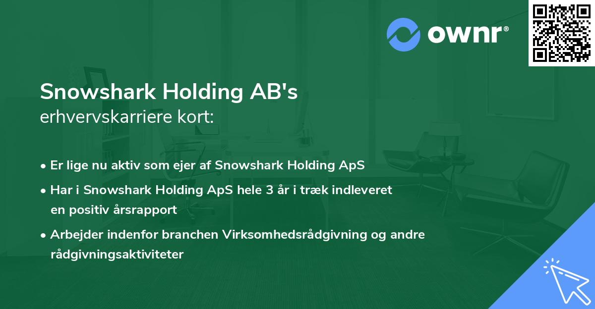 Snowshark Holding AB's erhvervskarriere kort