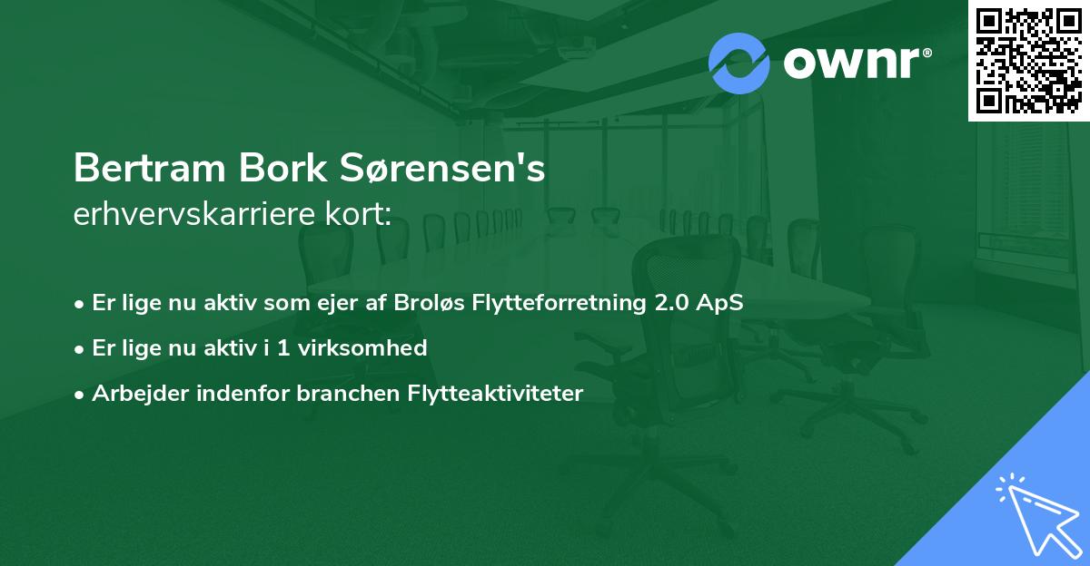Bertram Bork Sørensen's erhvervskarriere kort