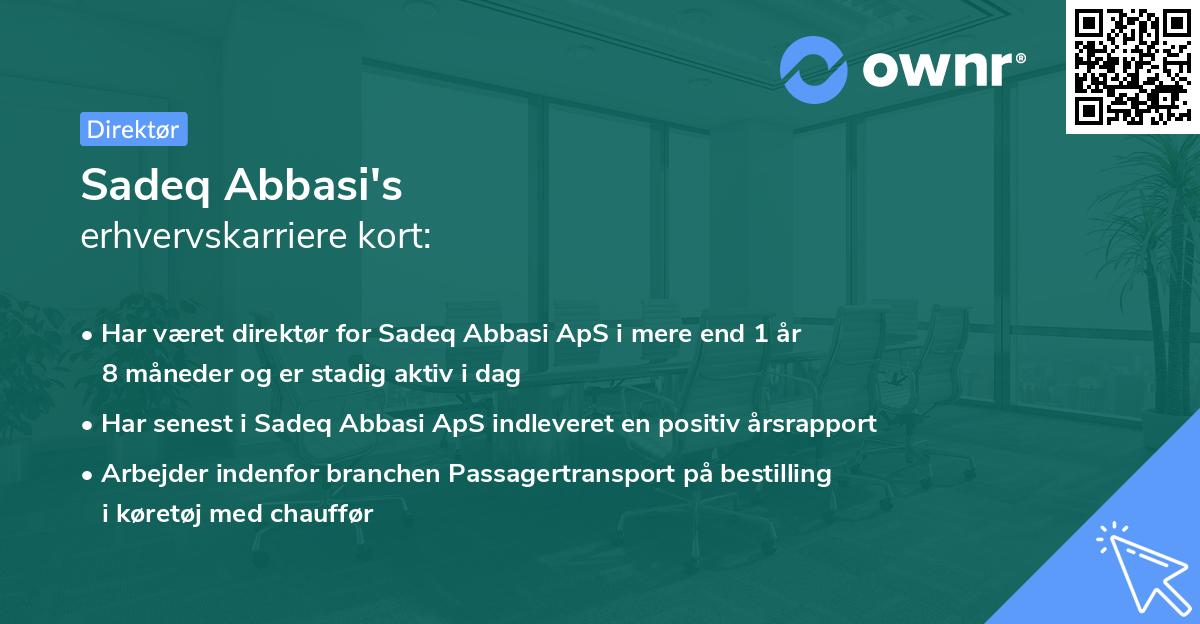 Sadeq Abbasi's erhvervskarriere kort