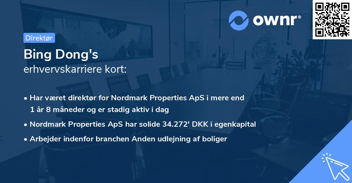 Bing Dong's erhvervskarriere kort