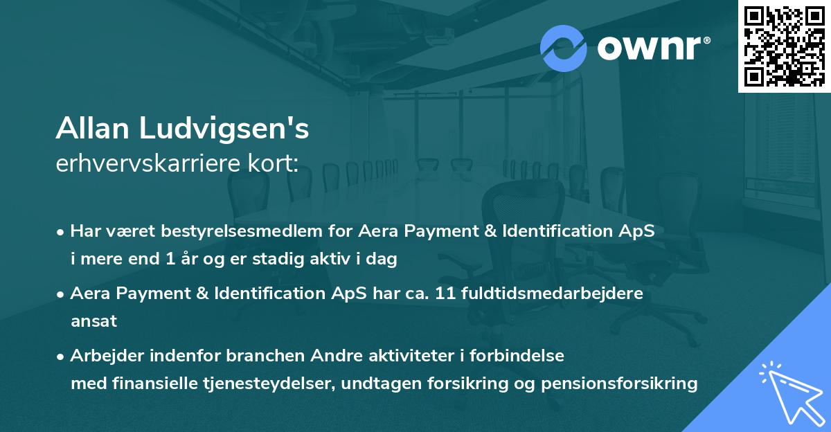 Allan Ludvigsen's erhvervskarriere kort