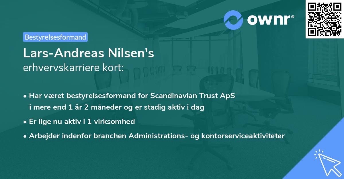 Lars-Andreas Nilsen's erhvervskarriere kort