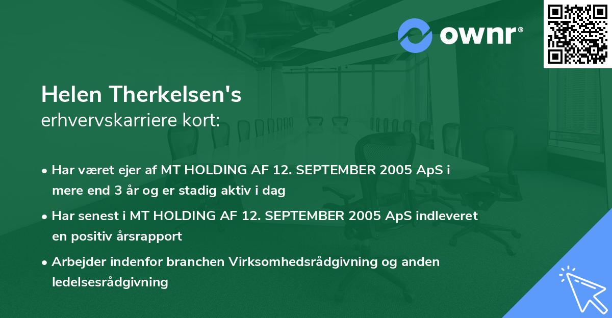 Helen Therkelsen's erhvervskarriere kort