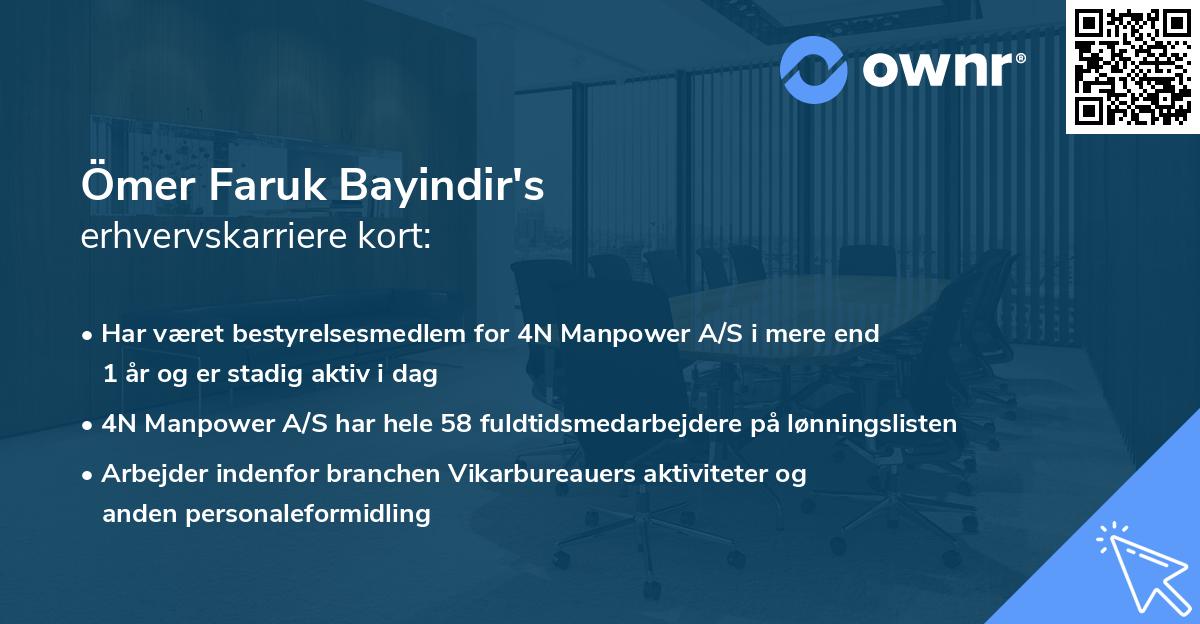 Ömer Faruk Bayindir's erhvervskarriere kort
