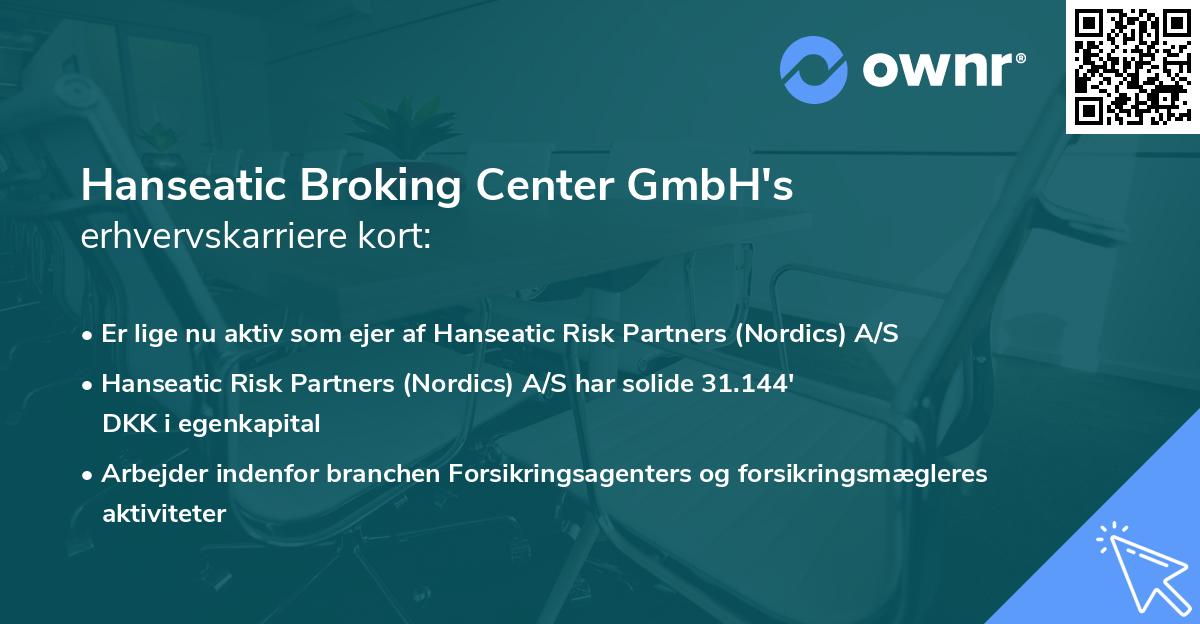 Hanseatic Broking Center GmbH's erhvervskarriere kort