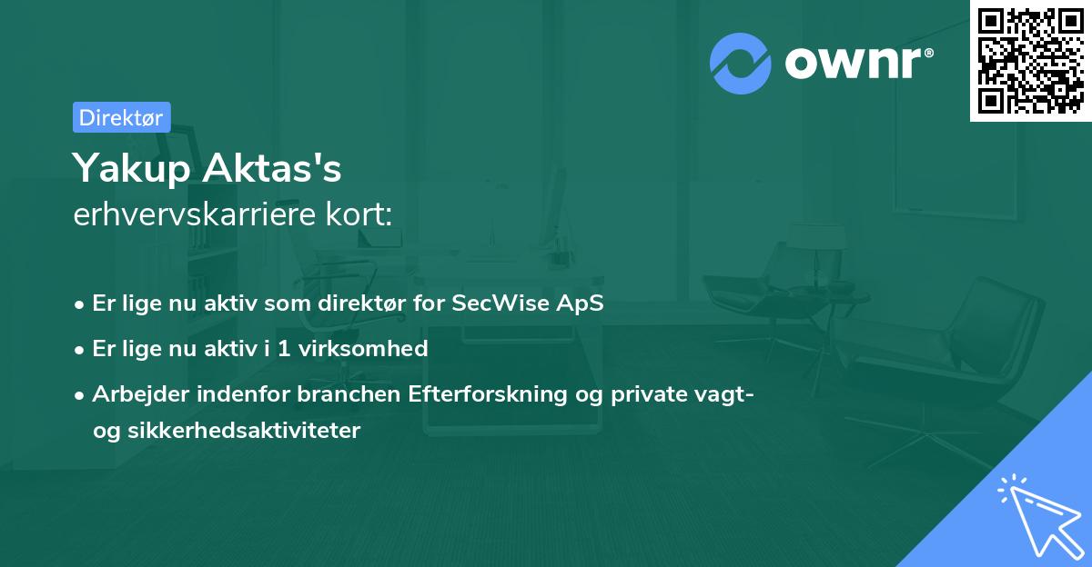 Yakup Aktas's erhvervskarriere kort