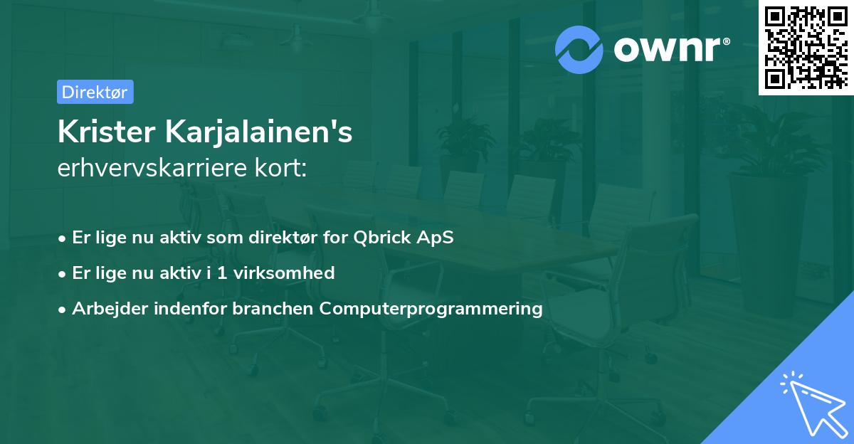 Krister Karjalainen's erhvervskarriere kort