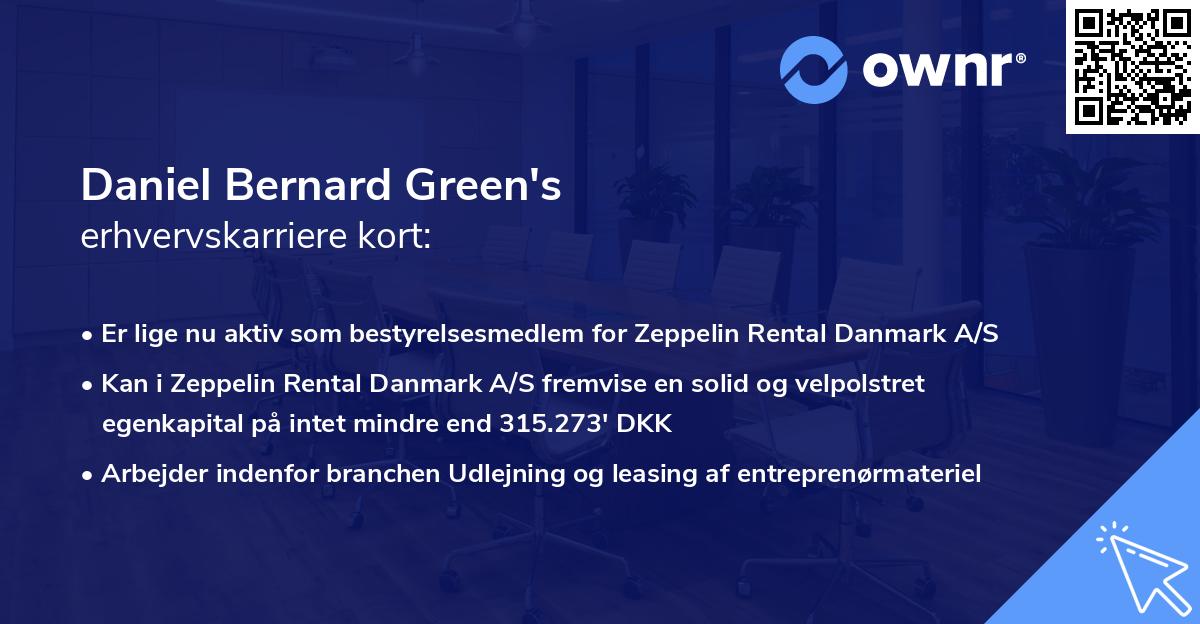 Daniel Bernard Green's erhvervskarriere kort