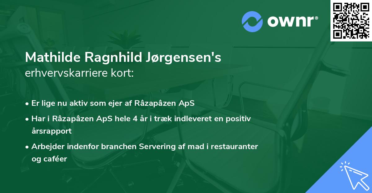 Mathilde Ragnhild Jørgensen's erhvervskarriere kort