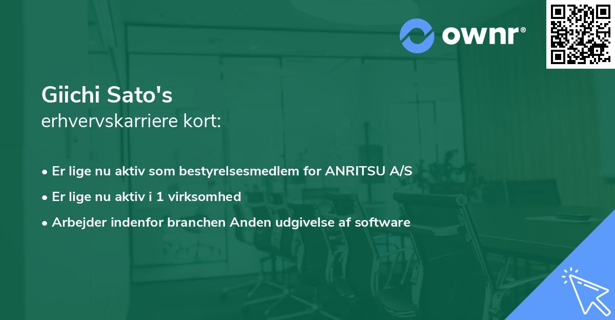 Giichi Sato's erhvervskarriere kort