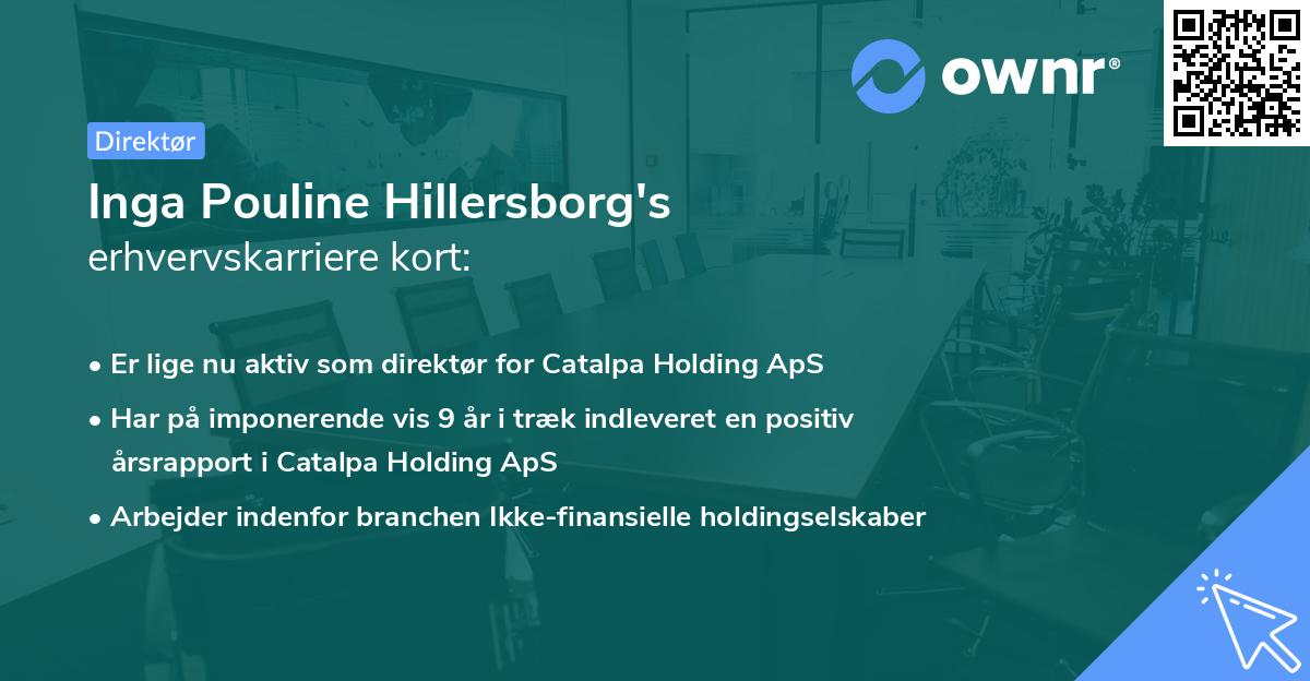 Inga Pouline Hillersborg's erhvervskarriere kort