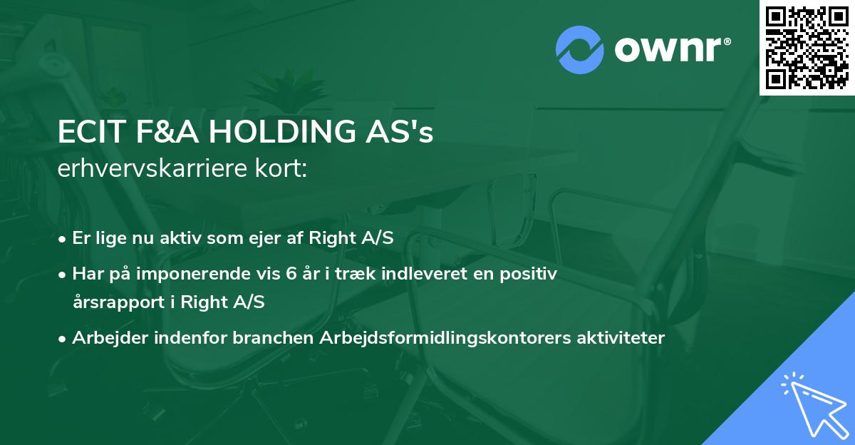 ECIT F&A HOLDING AS's erhvervskarriere kort