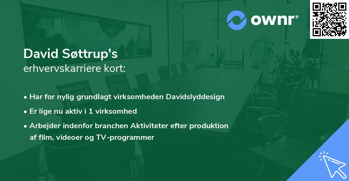 David Søttrup's erhvervskarriere kort