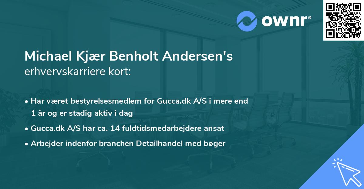 Michael Kjær Benholt Andersen's erhvervskarriere kort