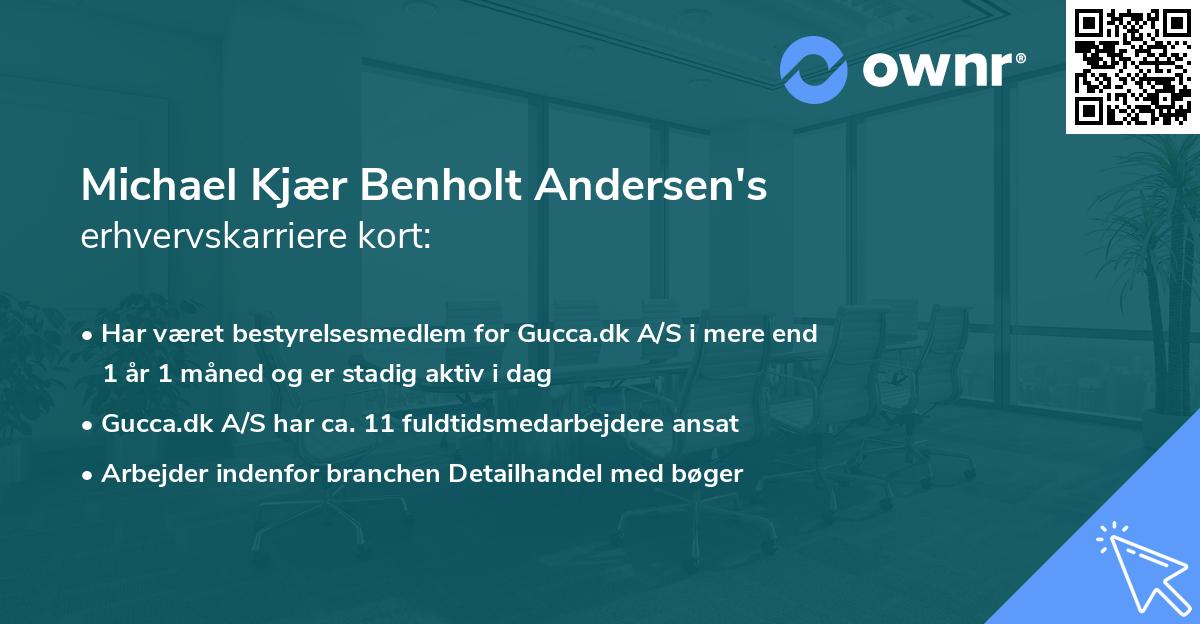 Michael Kjær Benholt Andersen's erhvervskarriere kort
