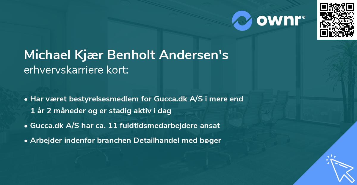 Michael Kjær Benholt Andersen's erhvervskarriere kort