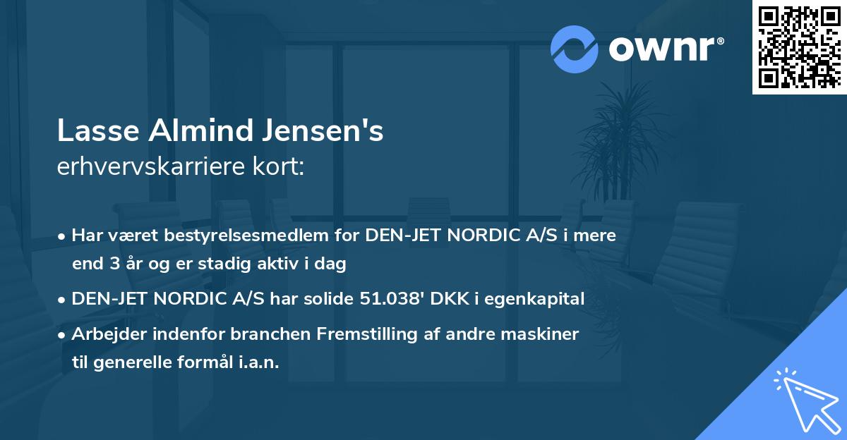 Lasse Almind Jensen's erhvervskarriere kort