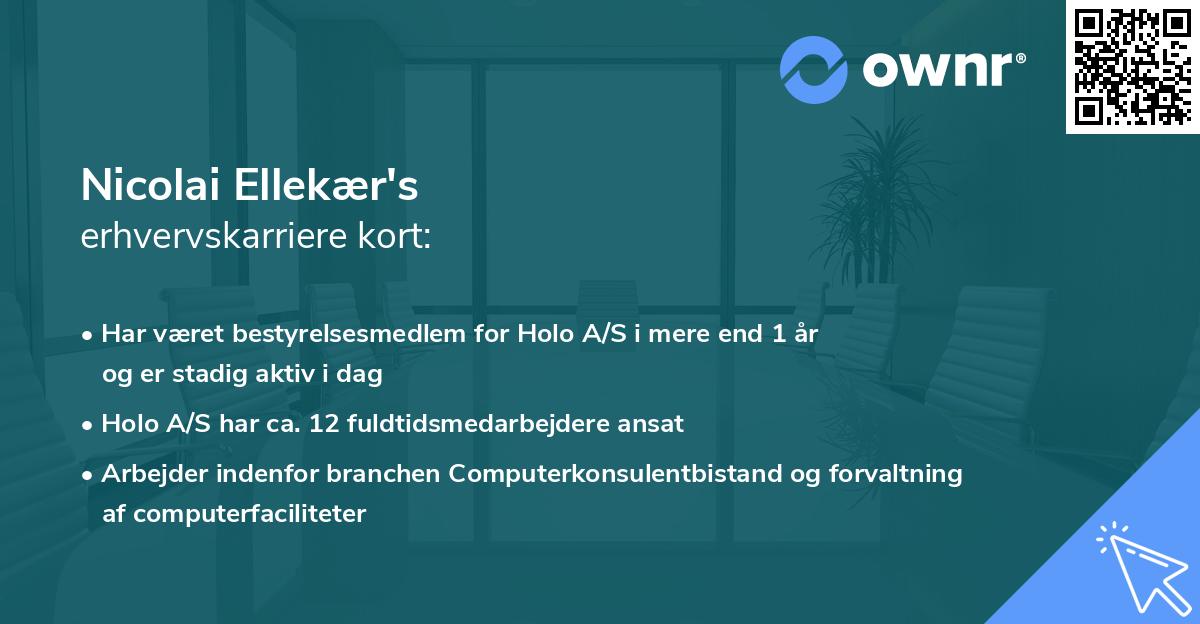Nicolai Ellekær's erhvervskarriere kort