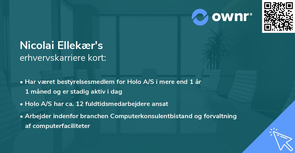Nicolai Ellekær's erhvervskarriere kort