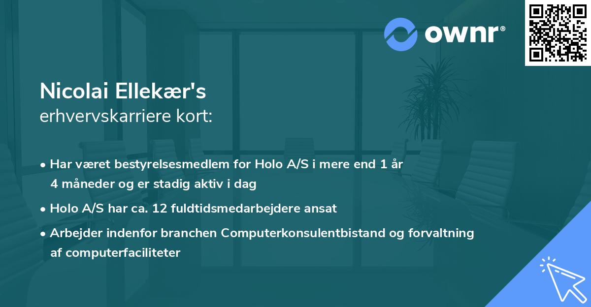Nicolai Ellekær's erhvervskarriere kort