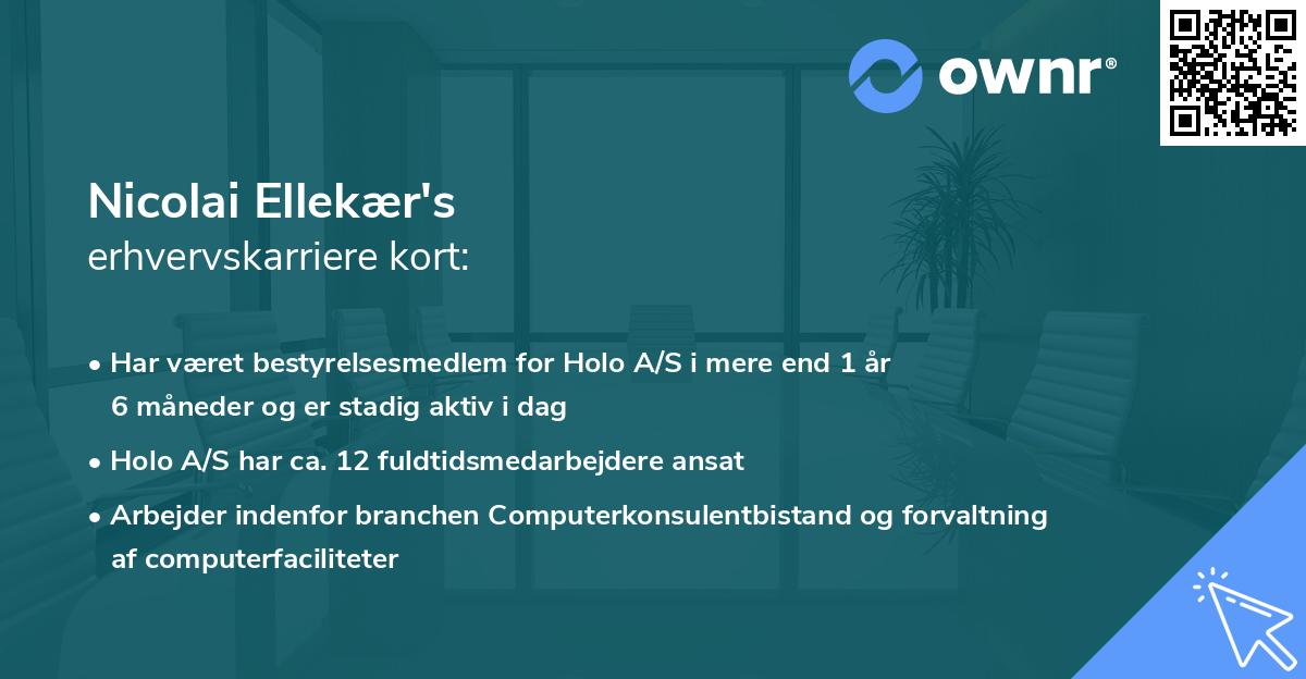 Nicolai Ellekær's erhvervskarriere kort