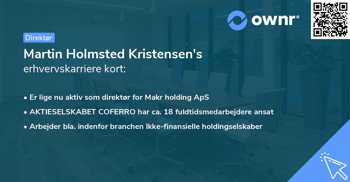 Martin Holmsted Kristensen's erhvervskarriere kort