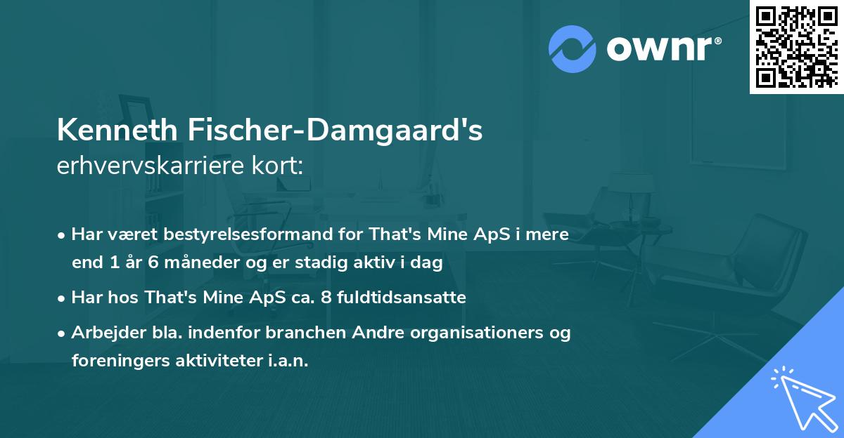 Kenneth Fischer-Damgaard's erhvervskarriere kort
