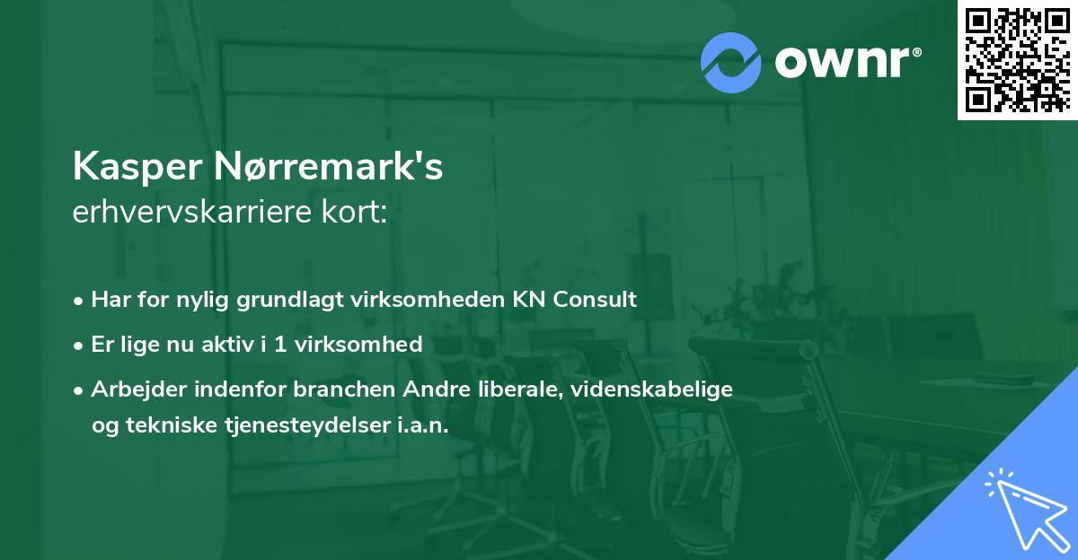 Kasper Nørremark's erhvervskarriere kort